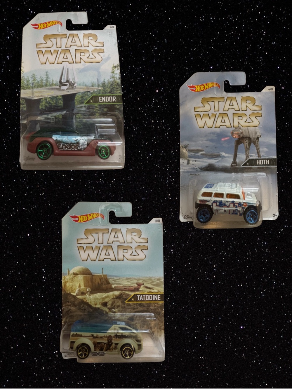 🛍️2/$20 item: Bundle Of 3 Hot Wheels Star Wars Vehicles